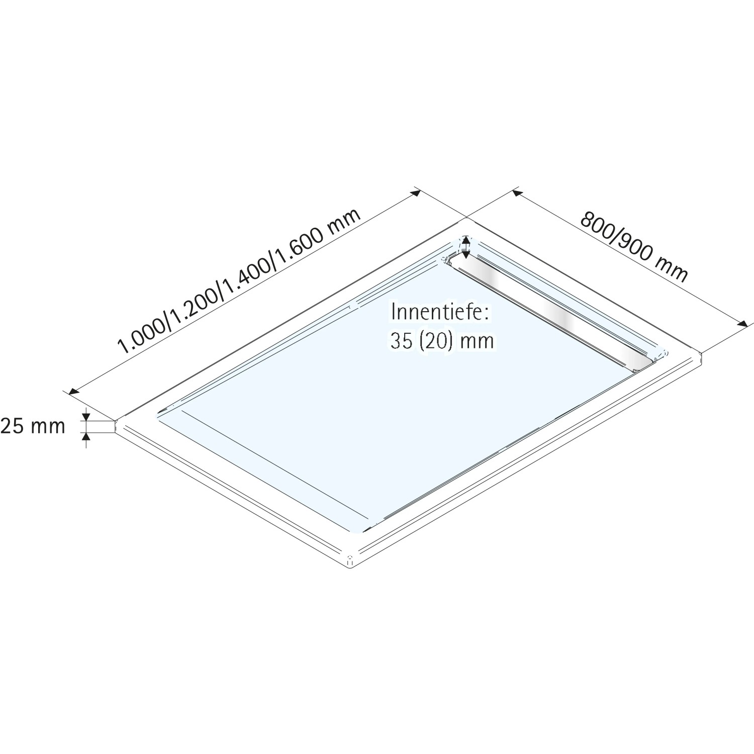 Technische Zeichnung: Schulte Duschwannen-Set ExpressPlus, Rechteck, 120x80 cm, Maße und Details.