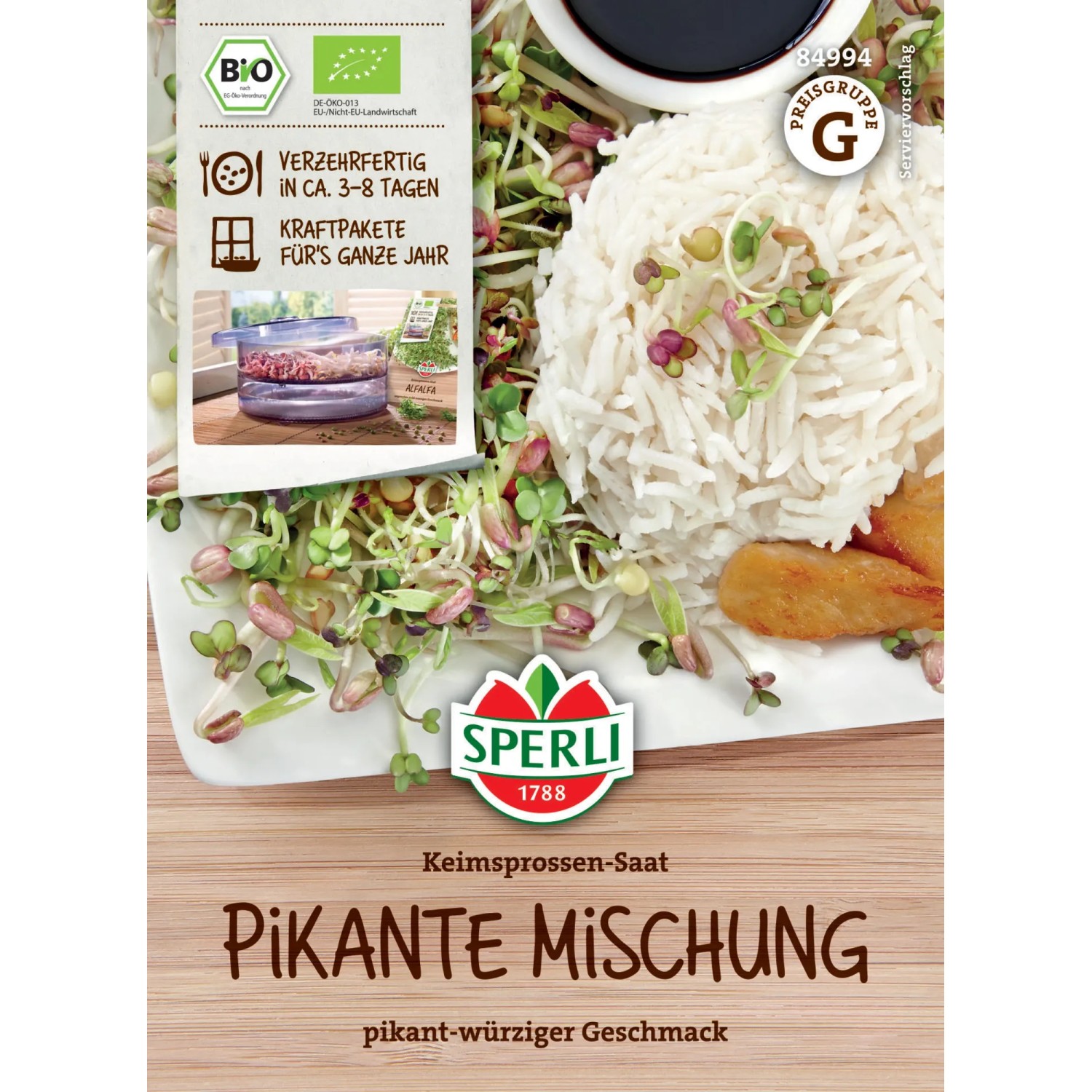 Sperli Bio Keimsprossen-Saat "Pikante Mischung"
