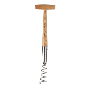 Kent & Stowe Löwenzahnzieher mit Eschenholzgriff und Edelstahl-Kopf für Gartenarbeiten.