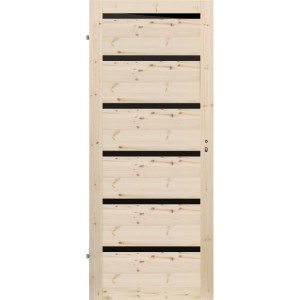 Radex Zimmertür ISEO 6S Massivholz Kiefer LACOBEL-Glas 860 cm x 198,5 cm DIN L