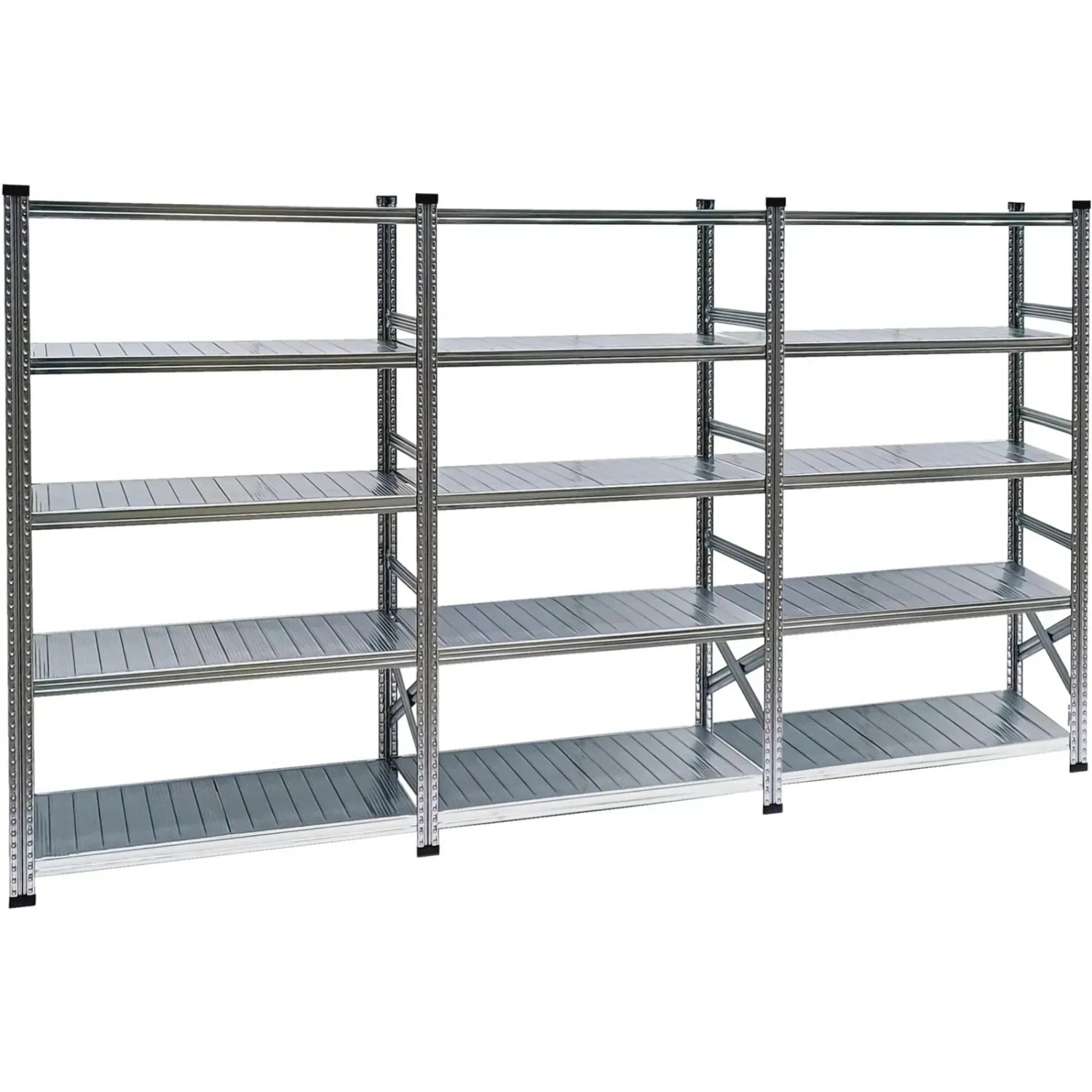 PROREGAL Fachbodenregal Proximo  Stecksystem 200 x 270 x 80 cm 5 Ebenen Fachlast 200 Beidseitig Verzinkt