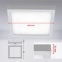 Briloner LED Deckenleuchte, Chrom matt, 30x30cm, Neutralweiß. Moderne Wandlampe für Innenräume.