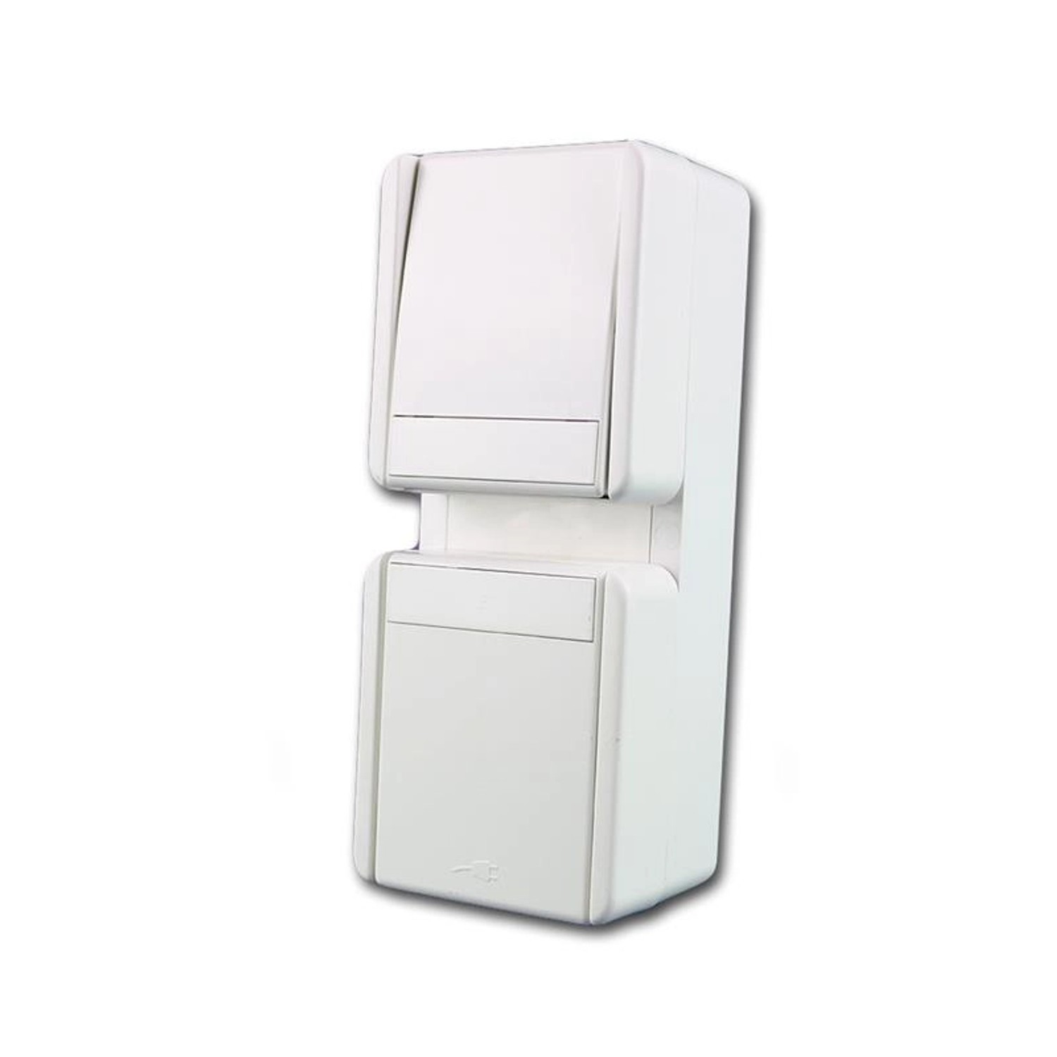 TEM Fontana SteckdoseSchalter Vertikal Weiß 250V16A IP44