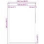 Maßzeichnung vidaXL Duschrollo 140x240 cm. Detaillierte Abmessungen für Breite 144,2 cm und Länge 240 cm des Duschvorhangs.