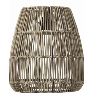 PR Home Saigon Lampenschirm aus Rattan, grau-beige, 28 cm, für E27 Pendelaufhängung.