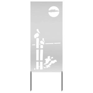 vidaXL Garten Sichtschutz-Leinwand Silber 50 x 140 cm Verzinkter Stahl 876320