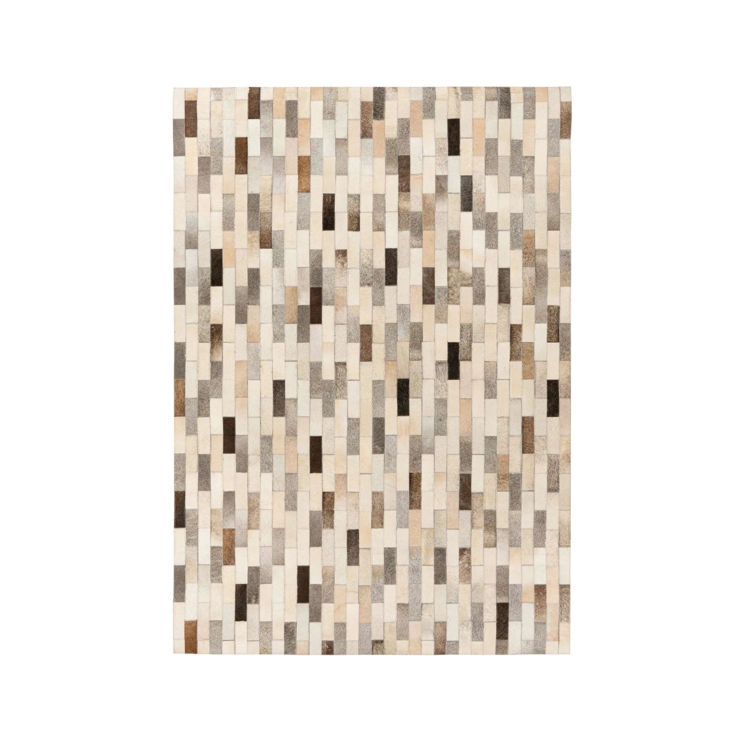 MeGusta Flachflor Teppich Grau Leder 160x230 cm Fátima günstig online kaufen