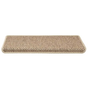 vidaXL Treppenmatten Selbstklebend Sisal-Optik 15 Stk 65x21x4 cm Sand 326891