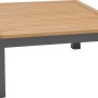 Quadratischer Gartentisch Bonlee aus Eukalyptusholz und Aluminium, 71,5x71,5 cm.