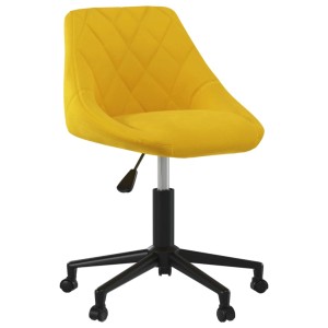 vidaXL Esszimmerstuhl Drehbar Senfgelb Samt 3089039