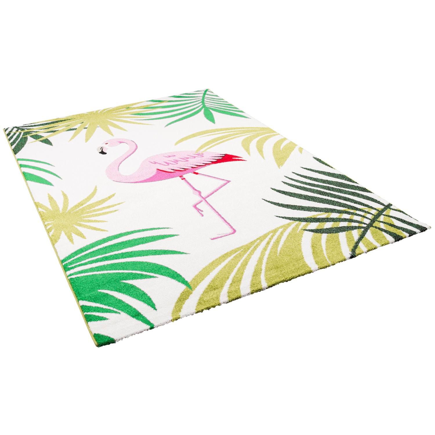 Pergamon Designer Teppich Faro Tropical Flamingo Bunt 140x200cm günstig online kaufen