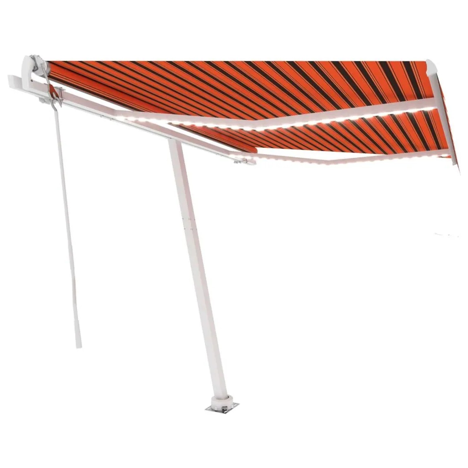 Thumbnail - vidaXL Markise Automatisch mit LED & Windsensor 300x250cm Orange/Braun 3069515