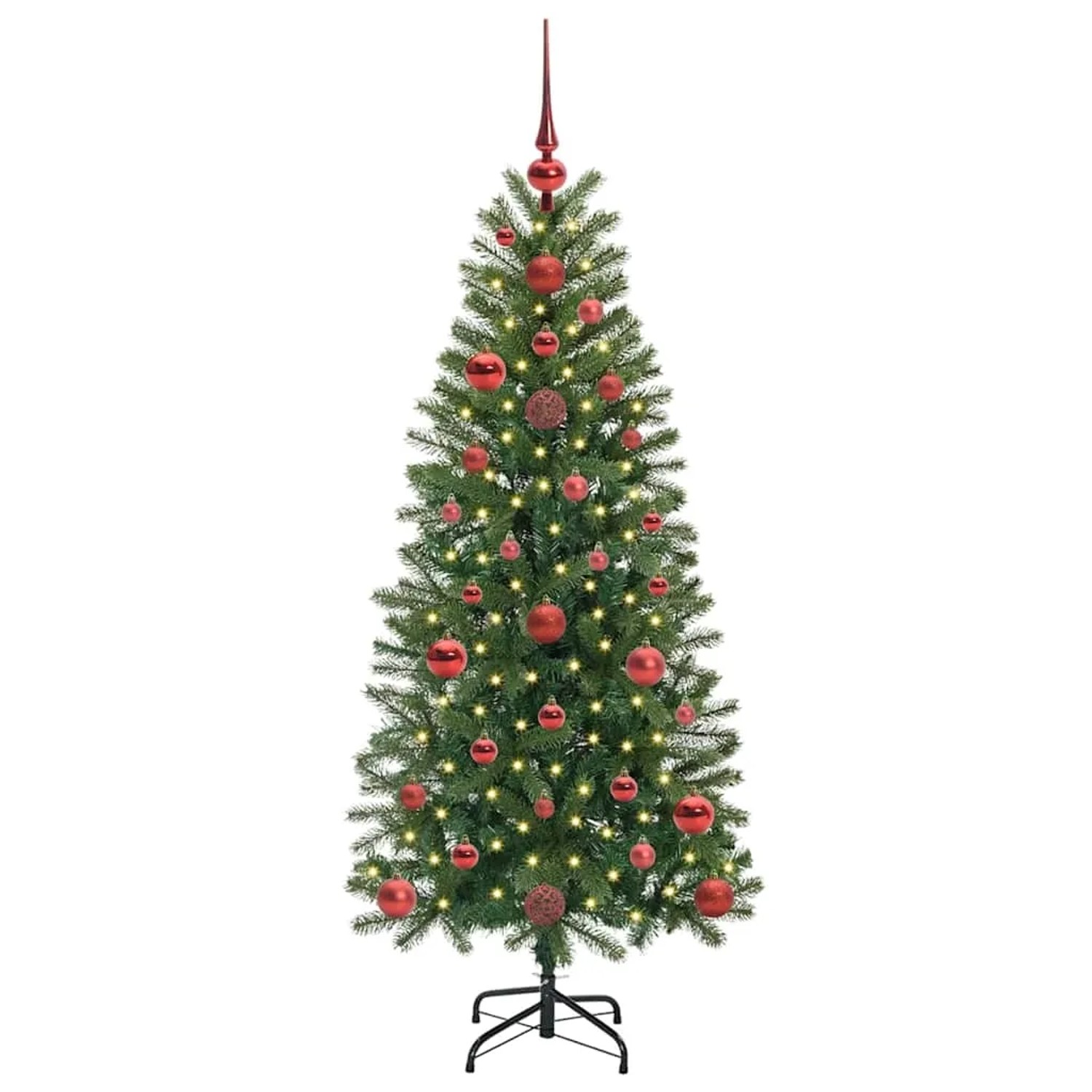 vidaXL Künstlicher Weihnachtsbaum mit 150 LEDs Grün 120 cm PE und PVC 3397328