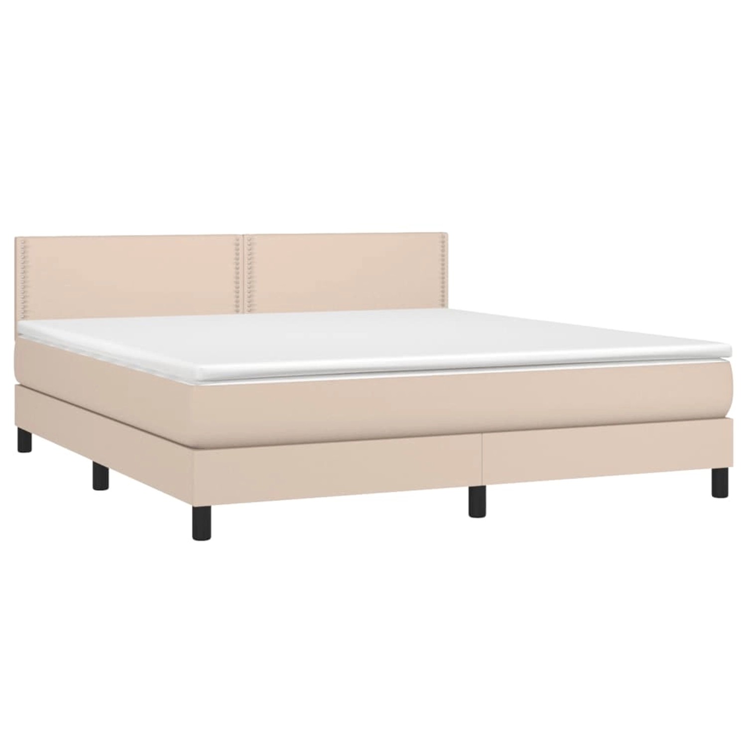 vidaXL Boxspringbett mit Matratze & LED Cappuccino-Braun 180x200cm 3134182 günstig online kaufen