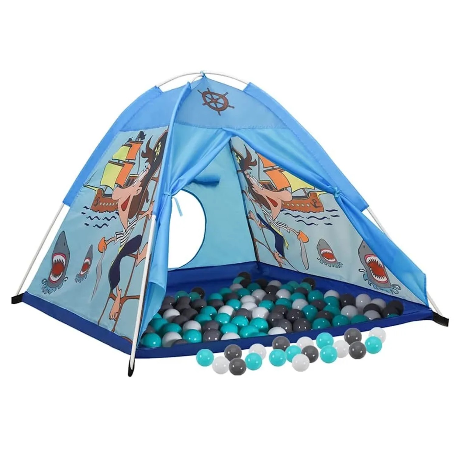 vidaXL Spielzelt mit 250 Bällen Blau 120x120x90 cm 3107743