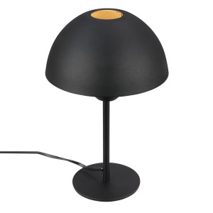 Schwarze Brilo Tischleuchte mit E14 Fassung, Ø 18,8 cm. Moderne Design-Tischlampe für den Innenbereich.