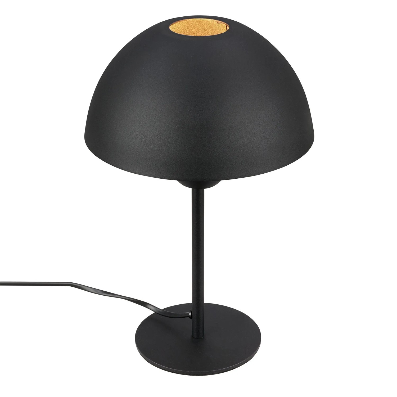 Brilo Tischleuchte Kabelschalter E14 Fassung Ø 18,8 cm x 28,2 cm Schwarz günstig online kaufen