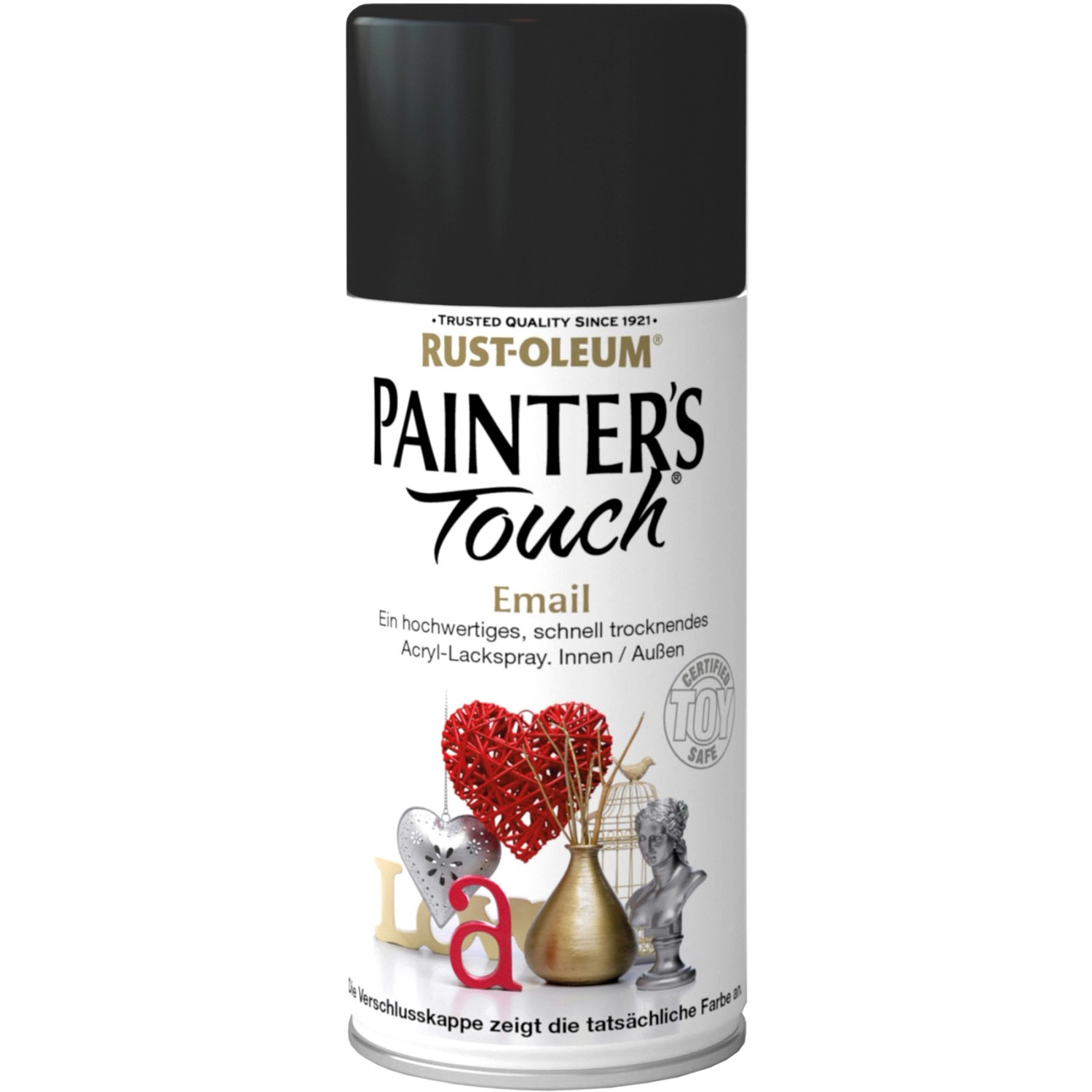 Rust-Oleum Painters Touch Sprühfarbe Schwarz Matt 150 ml