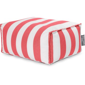 Sitting Point Hocker Santorin Roll, rot-weiß gestreift, 100 l. Bequemer Sitzsack für Indoor & Outdoor.
