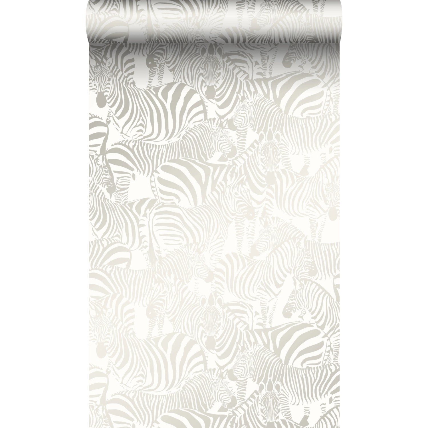 Origin Wallcoverings Tapete Zebras Silber 53 cm x 10.05 m günstig online kaufen