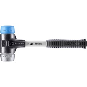 Halder Simplex Schonhammer, Ø 50mm, TPE-soft blau/Weichmetall, mit Fiberglasstiel.