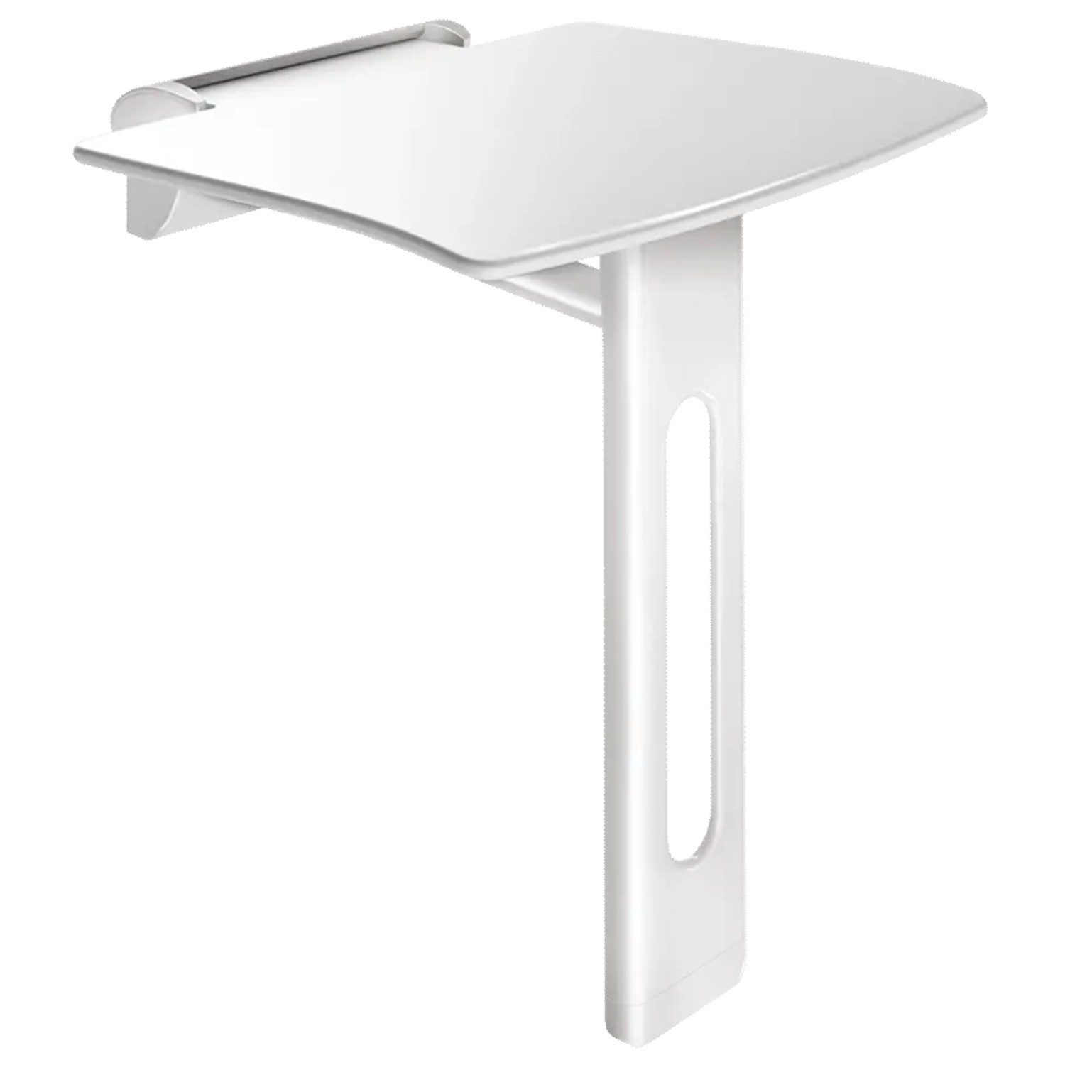 Delabie Abnehmbarer Dusch-Klappsitz Be-Line mit Fuß, weiß