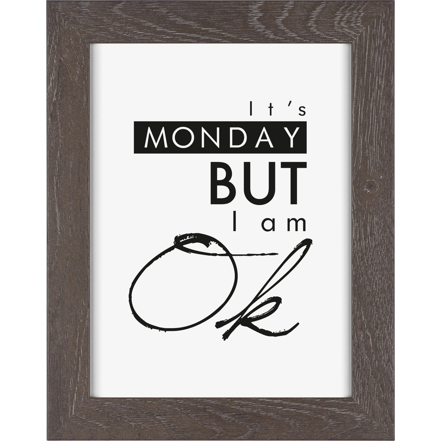 Brauner MDF-Bilderrahmen Yosemite 18x24 cm mit Papier-Inlay und Grafikdruck.