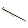 Schwarze Lindby LED Bad-Wandleuchte Ulisan, 88 cm breit, aus Aluminium.