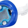 Detailaufnahme des Flowclear Aquasweeper Poolsaugers mit blauem Gehäuse und Filter.
