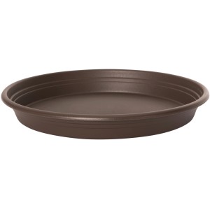Brauner, runder Florus Untersetzer Universal, Ø 22 cm, für Blumentöpfe.