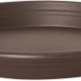 Brauner, runder Florus Untersetzer Universal, Ø 22 cm, für Blumentöpfe.