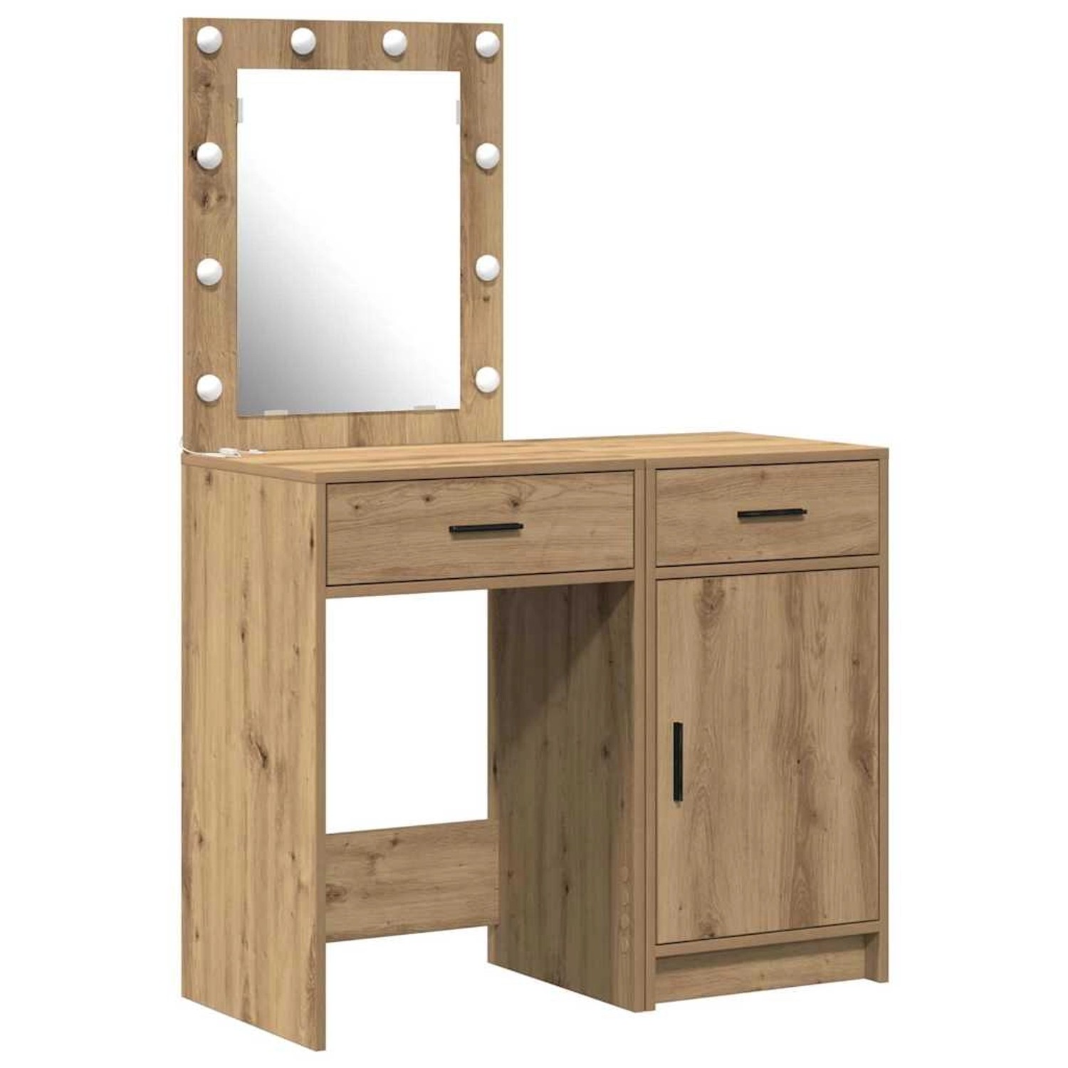 vidaXL Schminktisch mit Tür 2-Tlg Braun 50 x 41 x 135 cm Holzwerkstoff 3334 günstig online kaufen