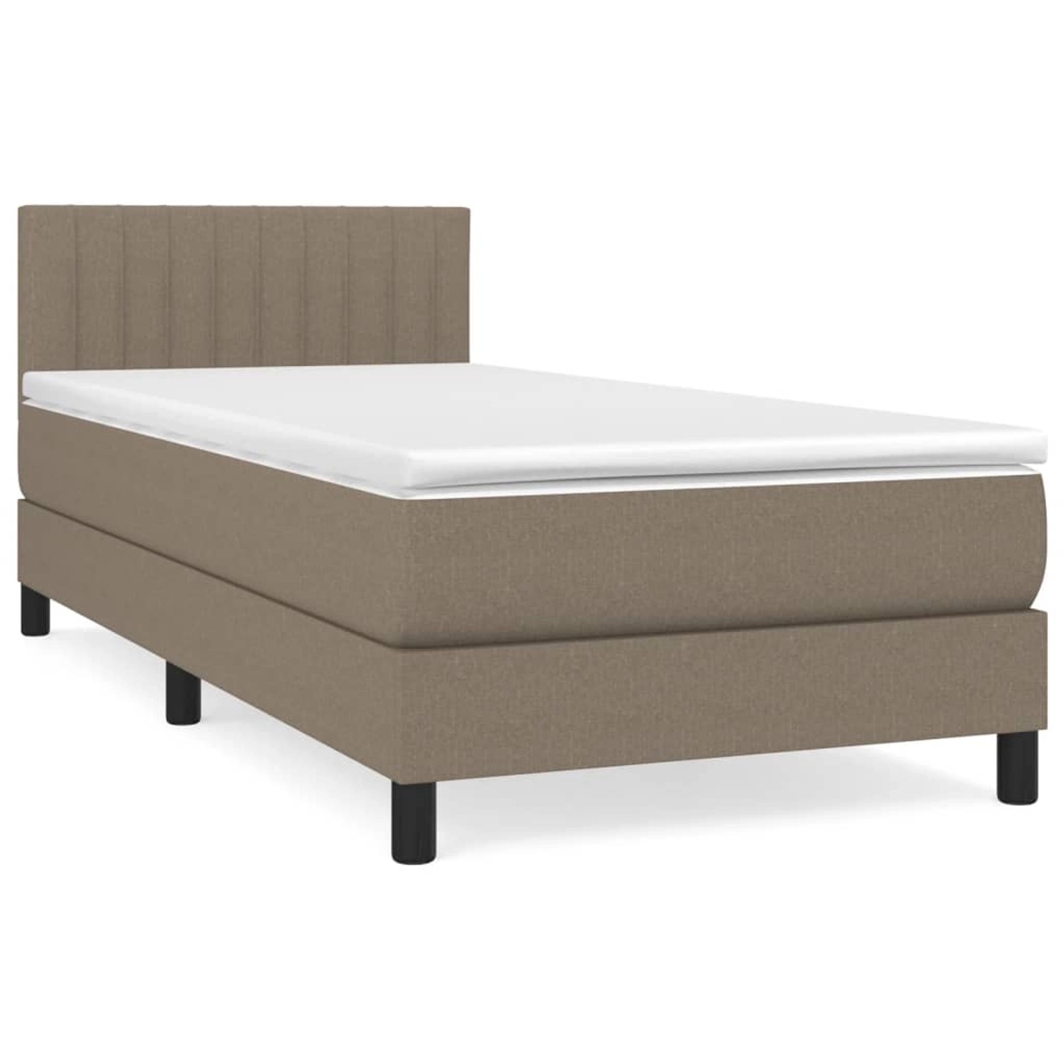 vidaXL Boxspringbett mit Matratze Taupe 80x200 cm Stoff1467080 günstig online kaufen