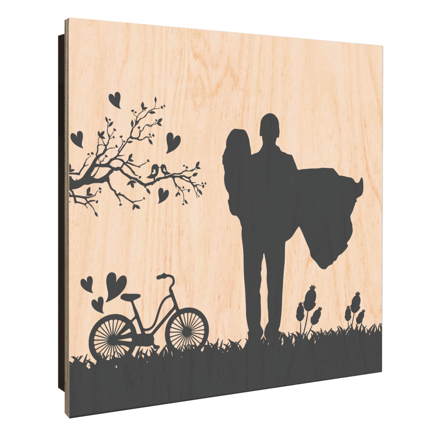 Banjado Großer Schlüsselkasten Holz 30x30cm Schwarz Scharnier Links 50 Hake günstig online kaufen