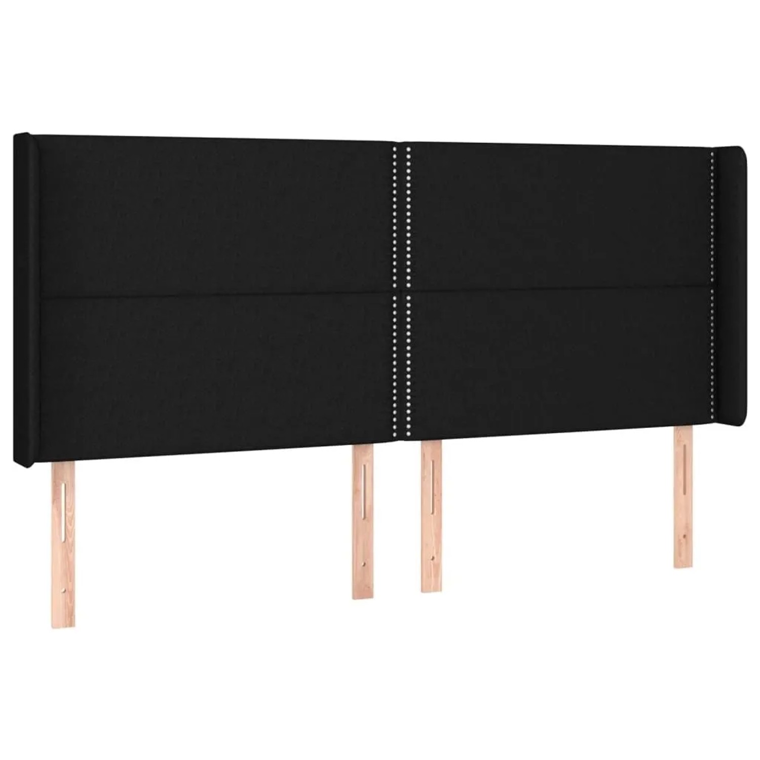 Thumbnail - vidaXL Kopfteil mit Ohren Schwarz 163x16x118/128 cm Stoff 3119448