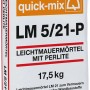 Sack Quick-Mix Leichtmauermörtel mit Perlite, 17,5 kg, grau. Trockenmörtel für Innen & Außen.