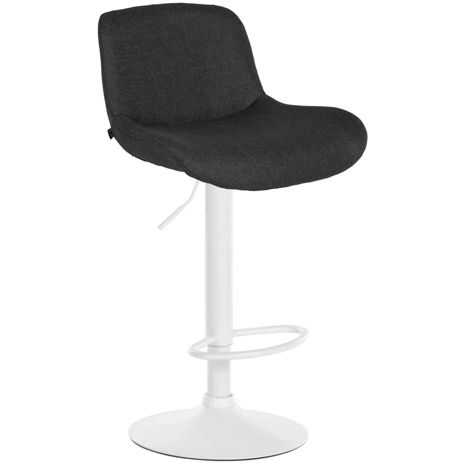 DELUKE Barhocker PONOR Samt Schwarz 50x50x85cm Weiß Barstuhl Höhenverstellbar Mit Lehne Drehbar Tresenhocker Tresenstuhl