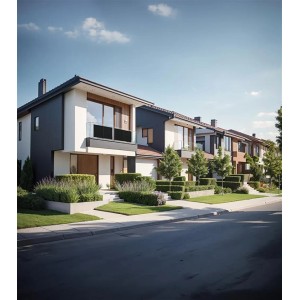 Balkonkraftwerk Haier Lumenia HMK1P-800Y an Hausfassade mit Balkon.