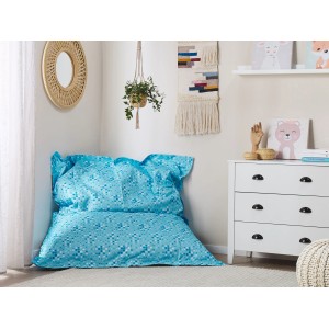 Beliani Sitzsack FUZZY Hellblau 140x180x20