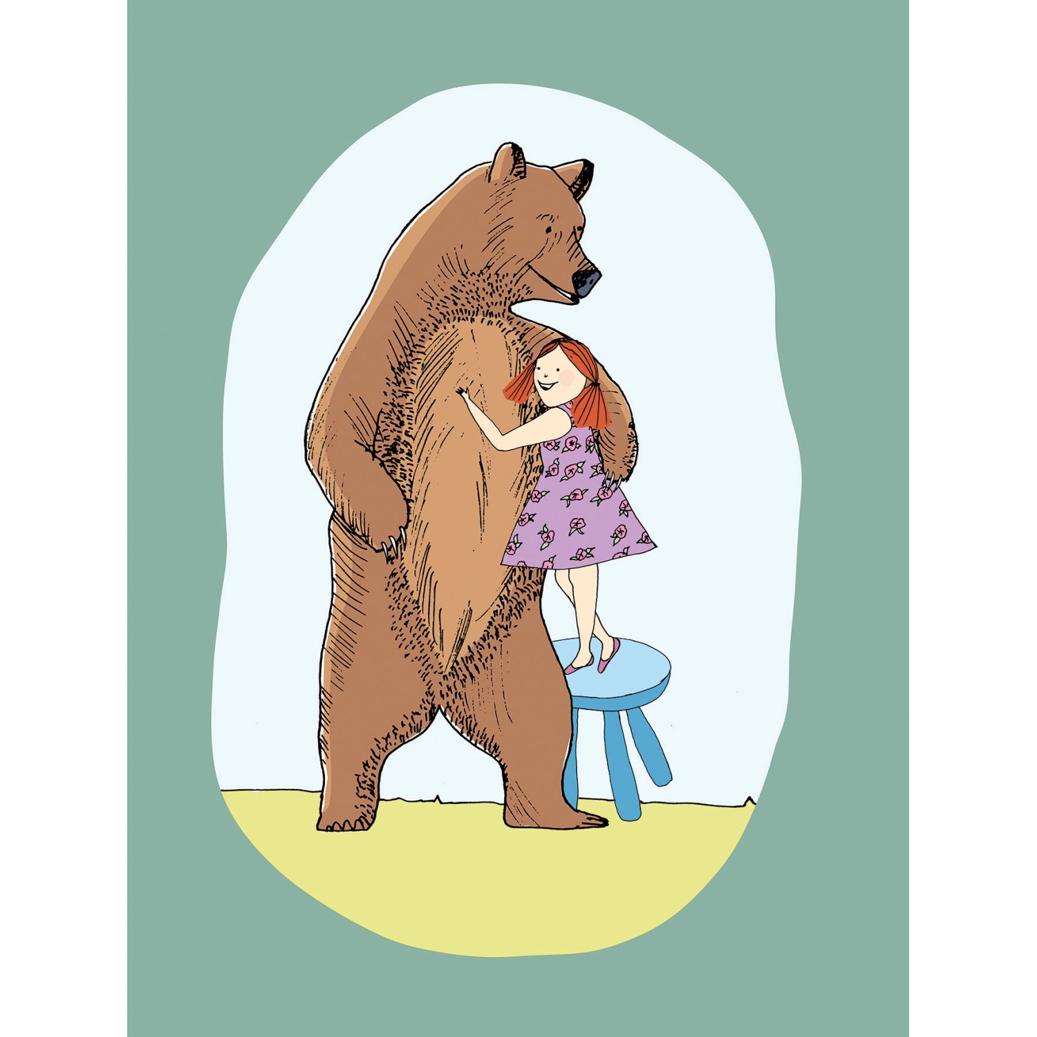 Komar Wandbild Lili and Bear 30 x 40 cm