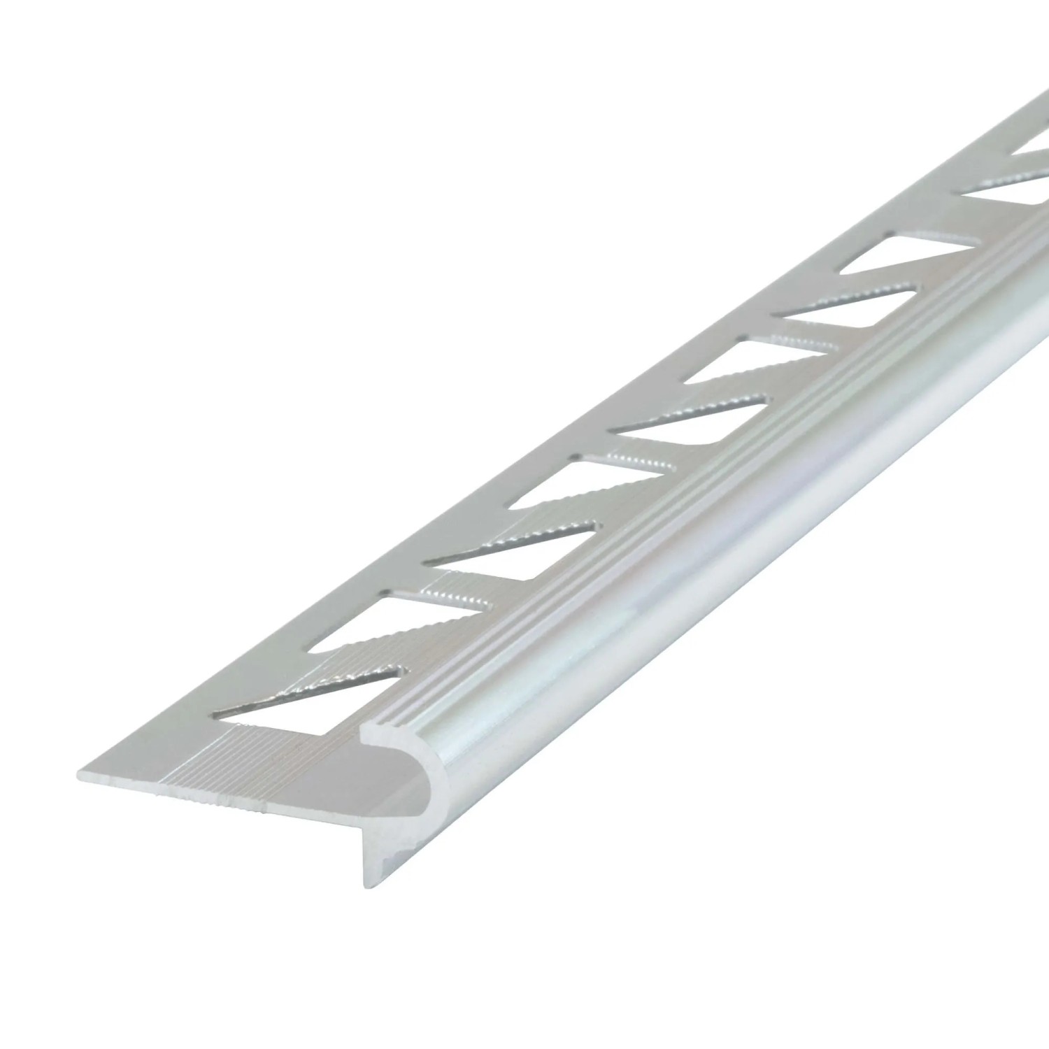 Dalsys Treppenkantenprofil 2,5m x 10mm Silber Kantenschutz für Fliesen