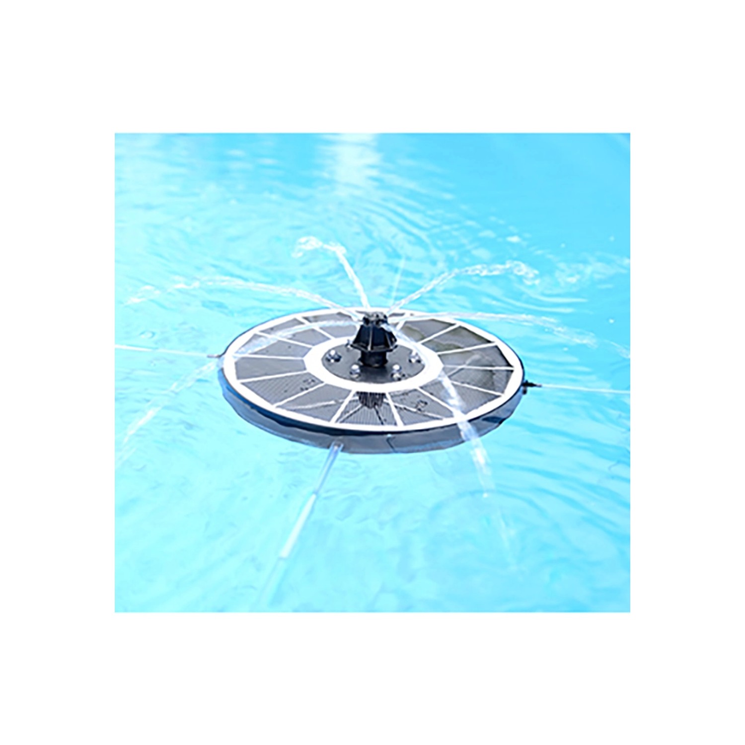Heissner SolarTeichpumpenSet Schwimmende SolarInsel inkl. LED