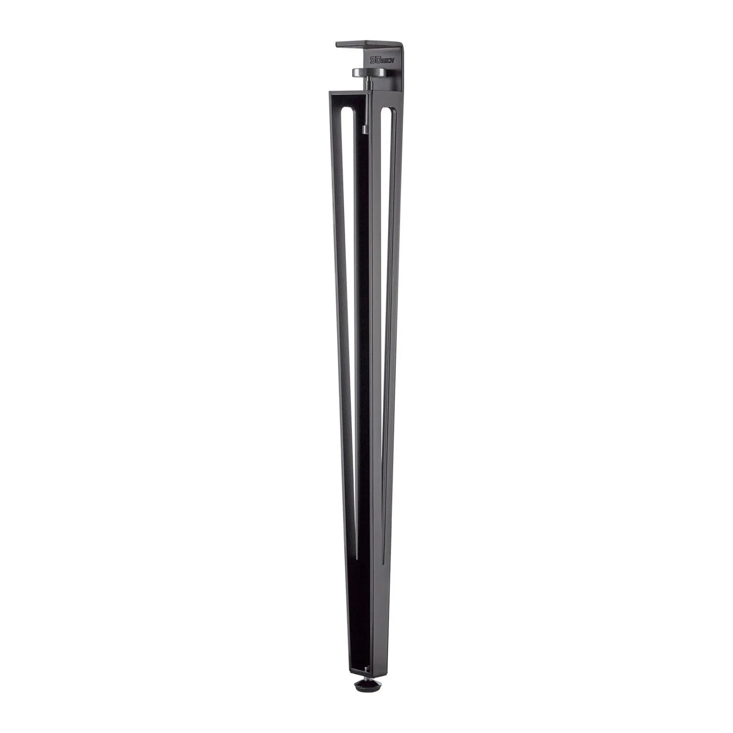 SOTECH 1 Stück Tischbein ColorLine In F-Form Schwarz Anschraubbar Konisch mit Klemmschraube Höhe 745 mm