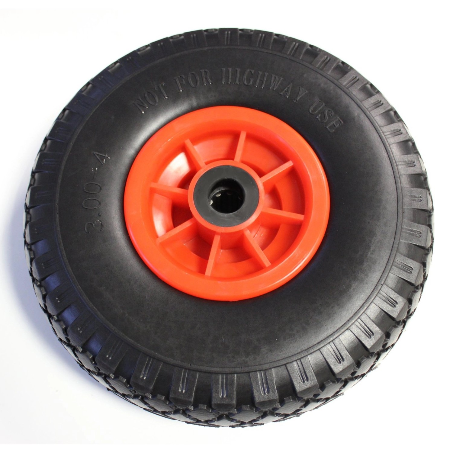 TRUTZHOLM Sackkarrenrad PU Rad 260x85mm 3.00-4 75mm Zentrierte Nabe Durchmesser 20mm Rot