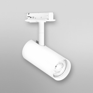 Weißer Ledvance Schienenstrahler Cylinder, 14 cm, für Schienensysteme. Dreh- und schwenkbar.