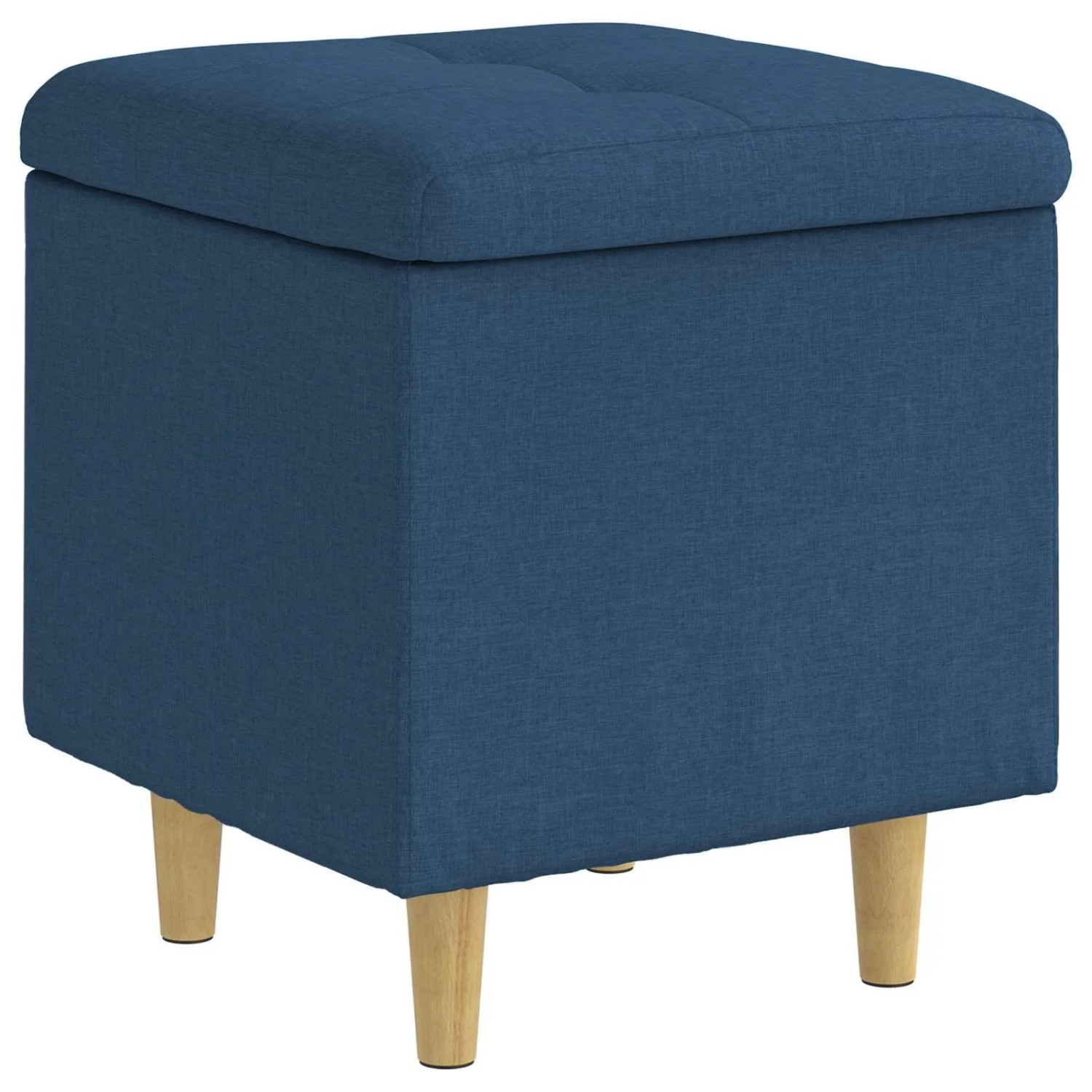 vidaXL Aufbewahrungsottomane mit Kissen Blau 40 x 40 x 45 cm Stoff 876808