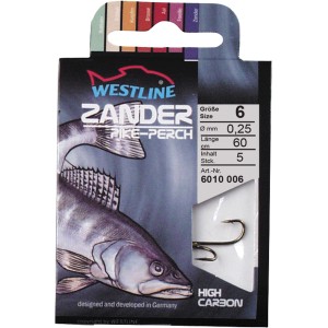 Westline Zanderhaken, Größe 6, spezial gebunden, für Angeln auf Zander.