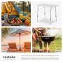Tectake Campingtisch Julian, klappbar, mit MDF-Platte, 80x60x68 cm, grau, für Camping & Freizeit.
