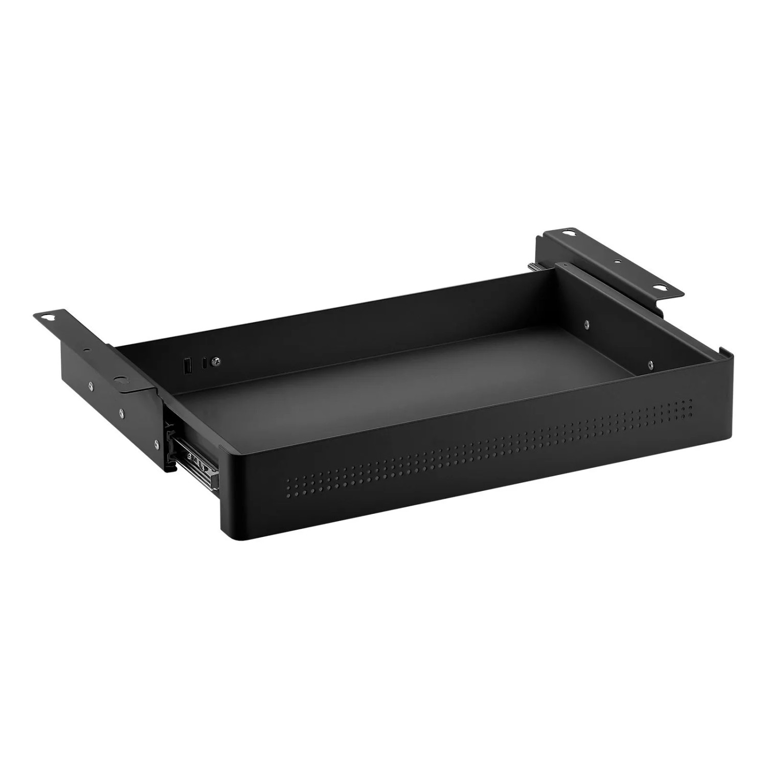 SOTECH CAVO Dokumentenschublade Schwarz mit USB-A und USB-C Anschluss 488 x 291 Bis 462 x 73 mm