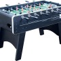 Schwarzer Cougar Arena Fußballtisch mit Spielfiguren und Bällen für Spiel & Spaß.